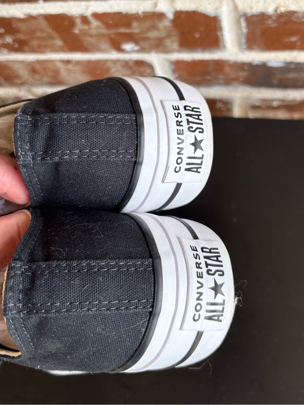 Converse Chuck Taylor All Star Low-Top Black Platform Sneakers Size 7.5 - Picture 8 of 13